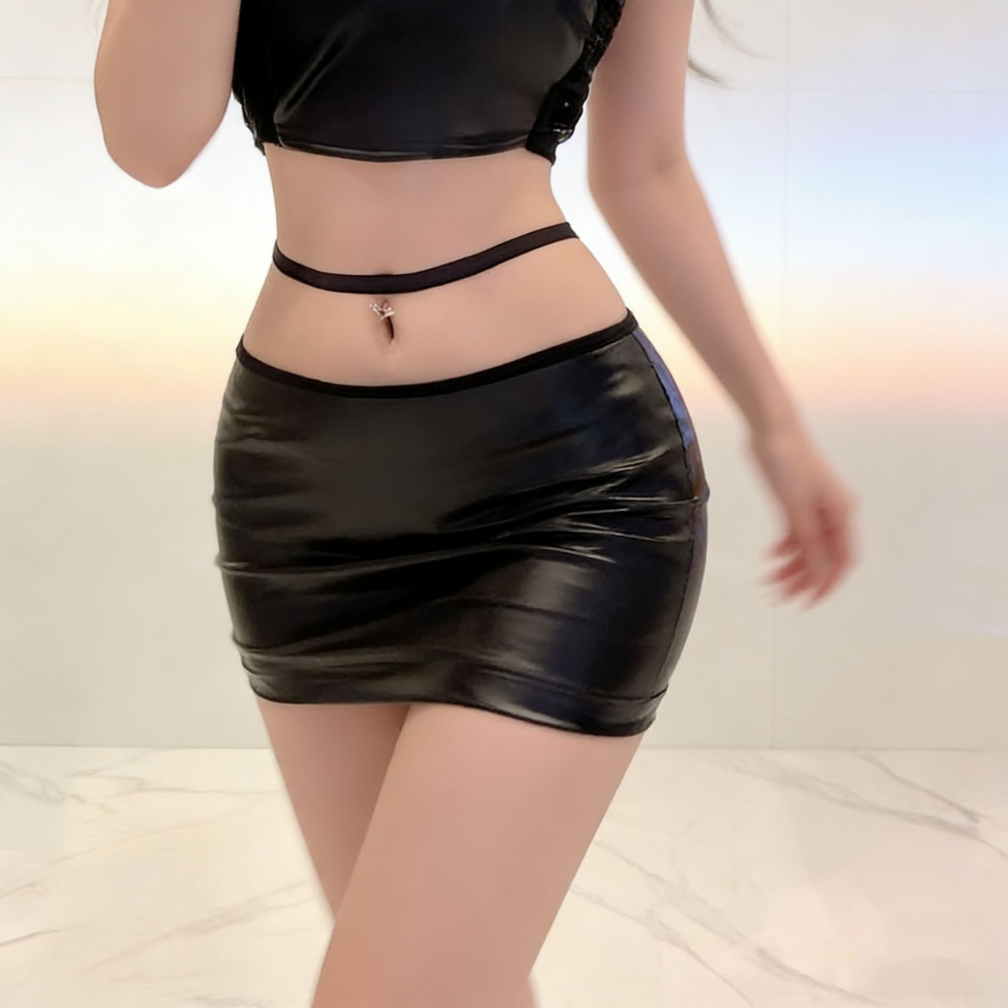 Summer Clothing Wraps - 한국 패션 섹시한 여성 유혹 PU