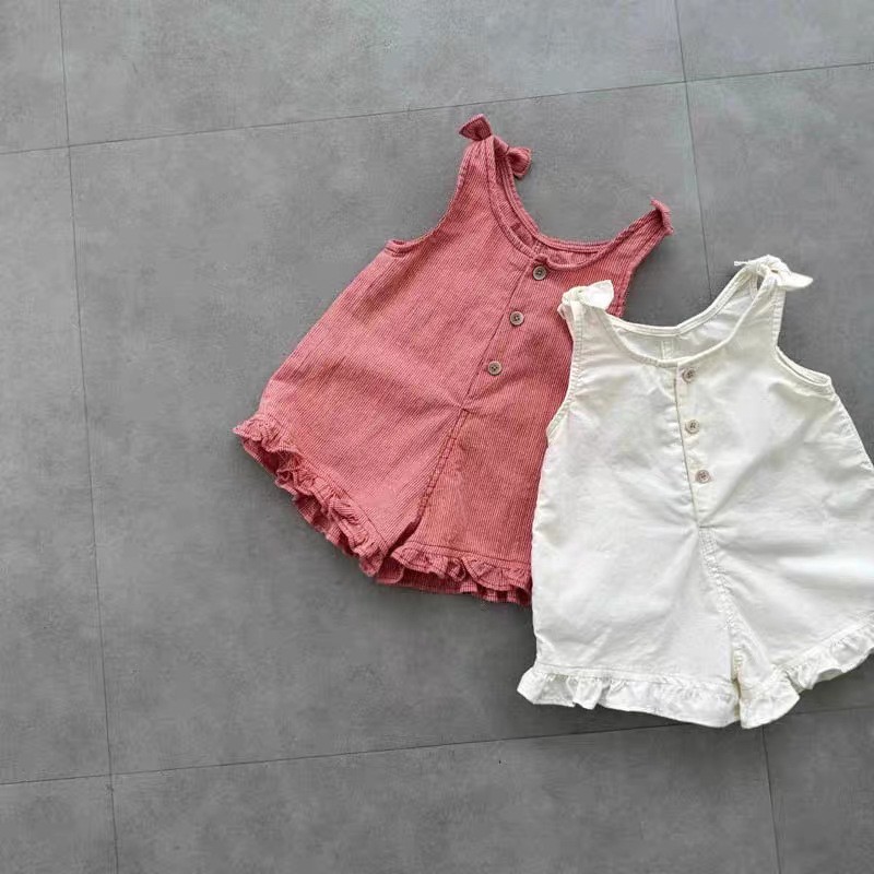 Summer Clothing Baby Girl - HY2831 여아 여름 롬퍼 (턱받이와 반바지