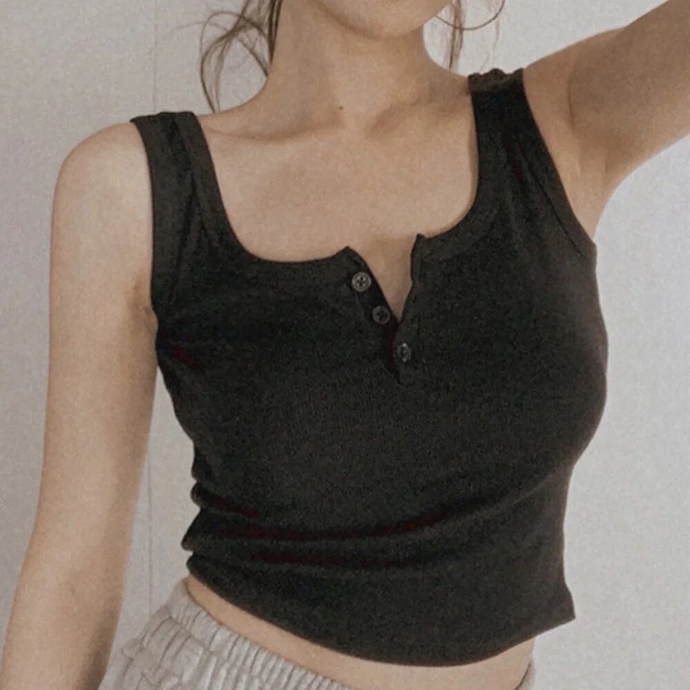여성용 탱크 탑 리브 버튼 다운 민소매 블라우스 솔리드 - Summer Zara 리뷰 및 가격