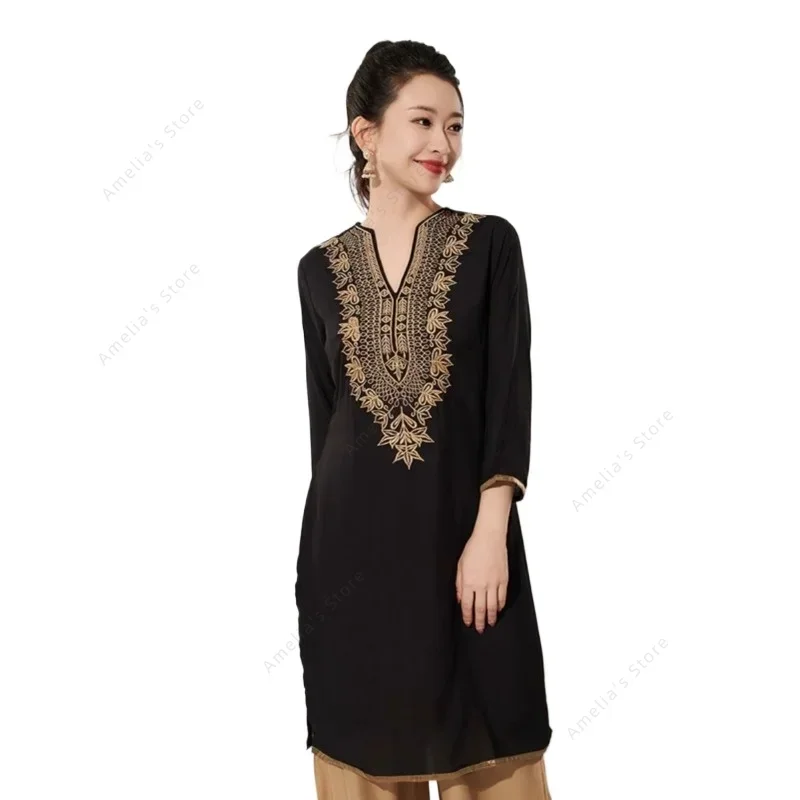 여성용 인도 전통 자수 면 블라우스, 빈티지 스타일의  - Summer Clothing Pakistan 리뷰 및 가격