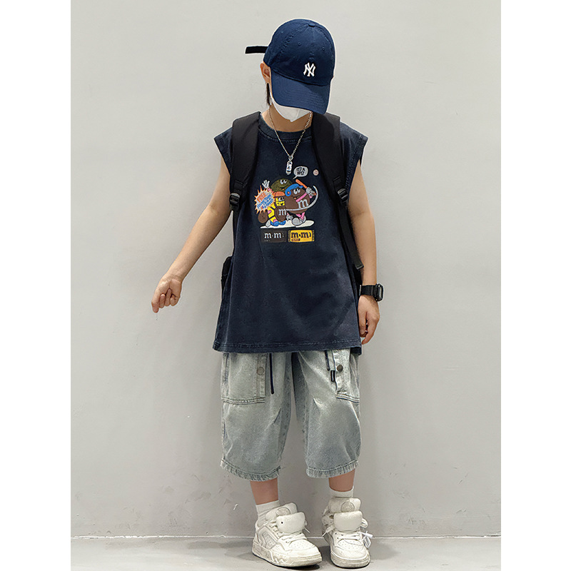 바오둬 아동복 여름 아동복 남아 프린트 민소매 조끼 여 - Summer Clothing Drawing 리뷰 및 가격