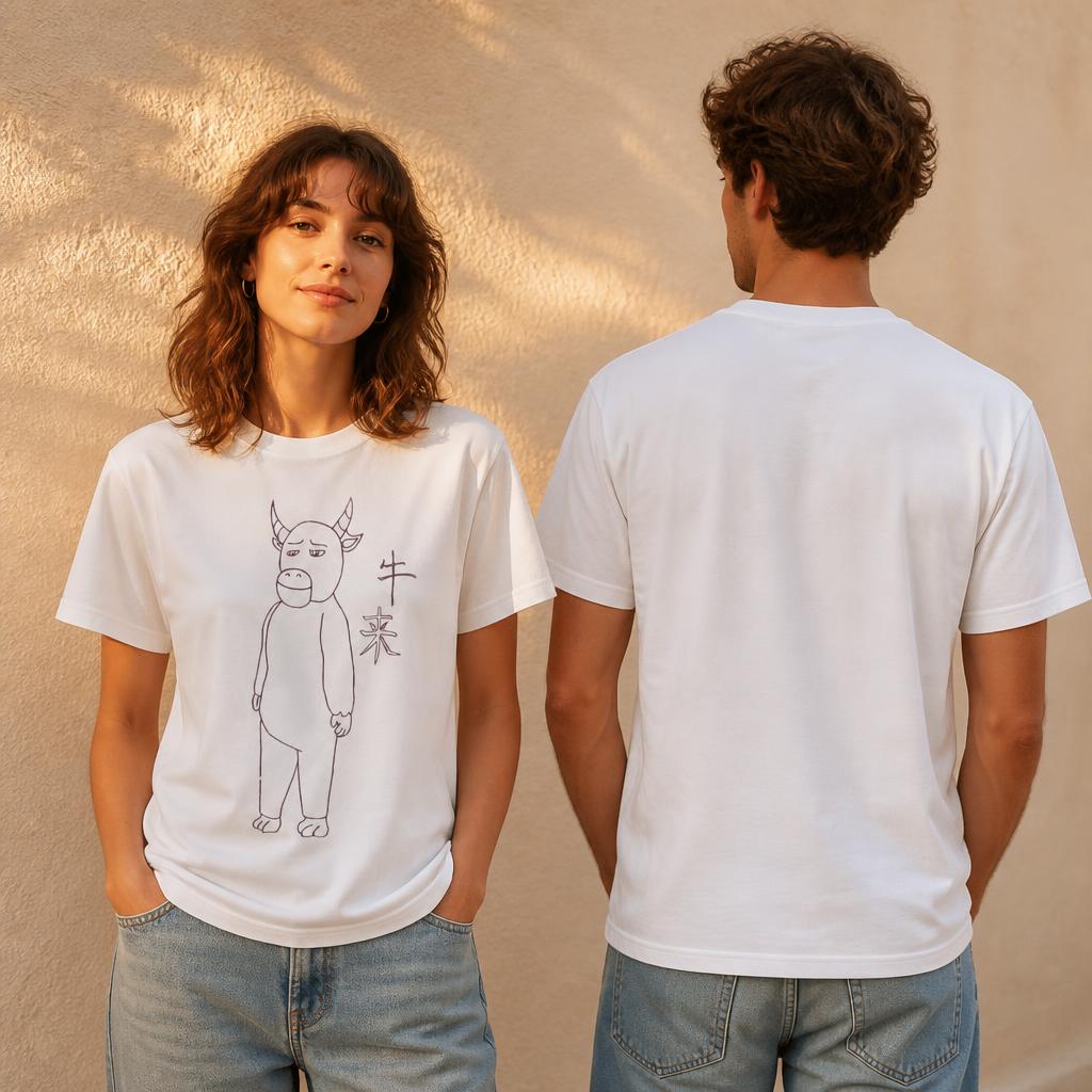 Niu Lai Drawing Men T 셔츠 100%  - Summer Clothing Drawing 리뷰 및 가격