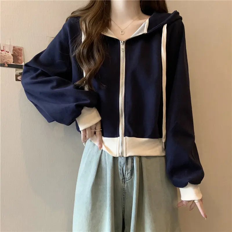 여성 봄 가을 한국 패션 지퍼 솔리드 컬러 후드티 여성 - Summer Clothing Drawing 리뷰 및 가격