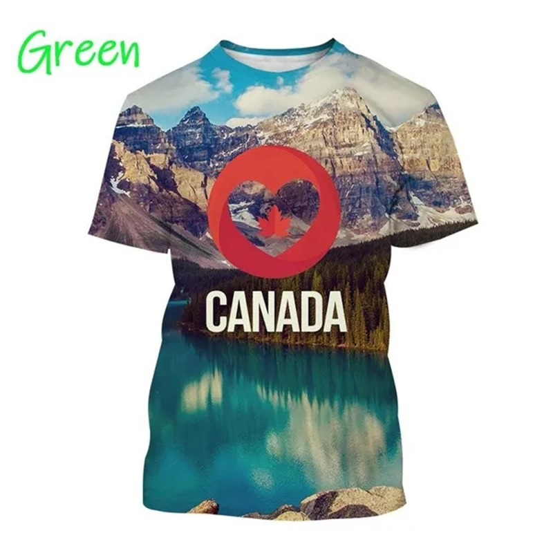 I Love 캐나다 국기 그래픽 티셔츠, 남성 의류,  - Summer Clothing Women Canada 리뷰 및 가격