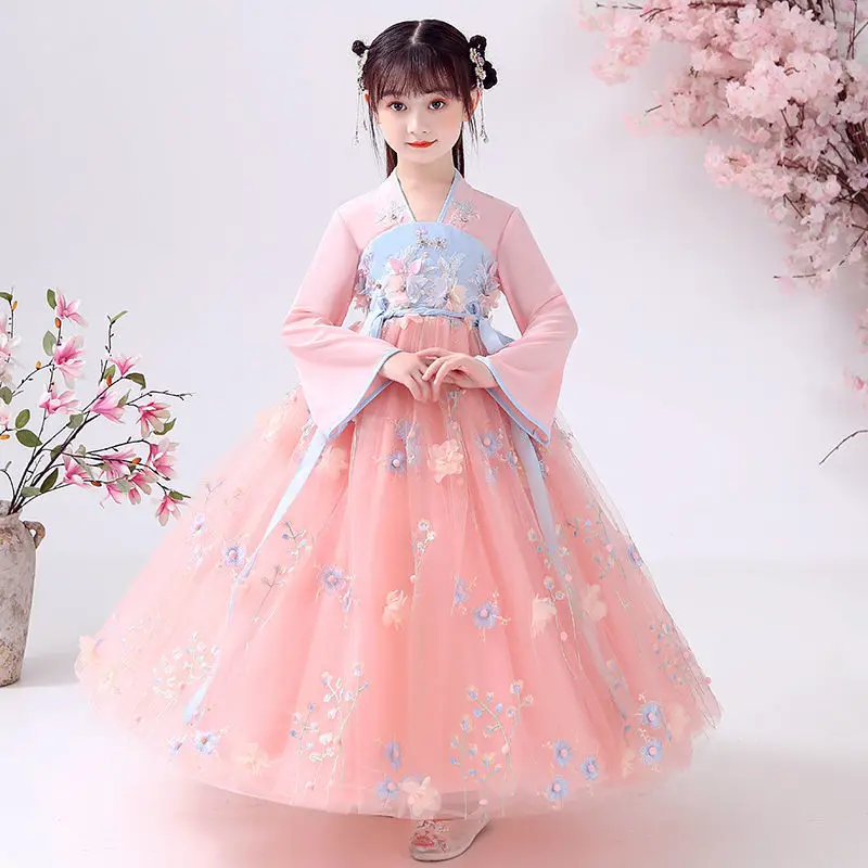 여름 어린이 Hanfu 드레스 공주 의상 어린이 파티  - Summer Clothing Baby Girl 리뷰 및 가격